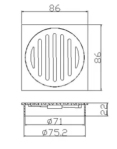 Garantia de cinco anos Rolha de cabelo Varanda Brass Chrome Plating Drainase Banheiro Clean Out Floor Shower Trap Drain