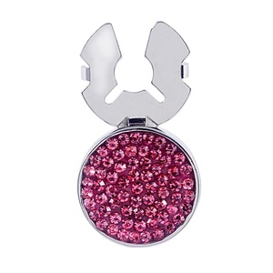 Starry sky full pink zircone silver BUTTON Cap Tuxedo Formal Shirt BUTTON COVER 17.5MM one pair - Product Image 5