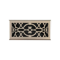 LAKESO HVAC 4*10 ''4*12'' Registre de sol décoratif Laiton antique Métal Victorien évents couverture pour sol