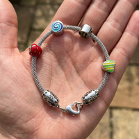 Yiwu Aceon Bracelet en acier inoxydable avec chaîne à mailles rondes, connecteur ovale bombé en forme de cœur moulé, fermoir cœur et base coulissante DIY