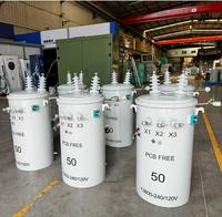 Transformador Monofásico de Montaje en Poste, Ahorrador de Energía, Tipo Aceite, Entrada 220V/380V, Salida 13.8KV/13.2KV/10kV, Bobinado de Aluminio/Cobre