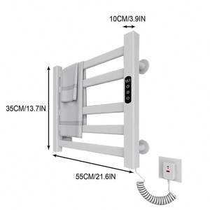 Calentador eléctrico con calefacción, tendedero, calentador, puerta de ducha, toallero para Baño - Product Image 3