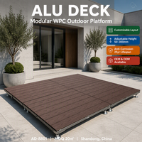 Système de terrasse en composite WPC à hauteur personnalisable, prix d'usine, pour balcon côtier, terrasse extérieure, vente en gros