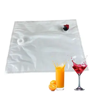 ホワイトプリント10LBIBバッグ赤ワインバッグボックススピゴットタップテーブル飲料水バッグボックスvitop