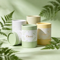 Boîte cylindrique en carton kraft de luxe écologique avec logo personnalisé pour l'emballage de nourriture, de thé, de café, de bougies, de cosmétiques, de parfums, de flacons