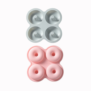 Moldes de silicona 3D antiadherentes de 4 cavidades para pasteles, bandeja de herramientas para hornear DIY de grado alimenticio, molde de herramientas de cocina hecho a mano para Donut y pastel - Product Image 5