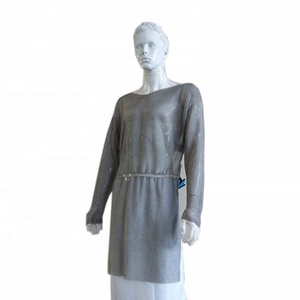 Tablier <span class=keywords><strong>à</strong></span> manches longues en maille de cotte de mailles en acier inoxydable 316L Vêtements résistants aux coupures pour boucher et traitement de la viande - Product Image 5
