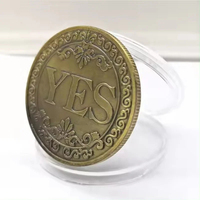 Prix d'usine Pièce de décision Oui ou Non personnalisée en alliage de zinc 3D - Pièce de défi commémorative plaquée bronze antique Vente en gros OEM