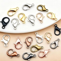 Fermoir mousqueton en alliage électroplaqué pour accessoires de bijoux DIY, pendentifs de collier et anneaux de connexion faits main
