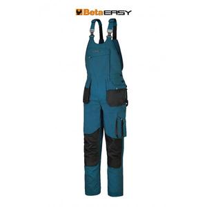 BETA - 079030606 Salopette à bretelles de travail, bleu pétrole-EAN 8054809146850 WORK OVERALLS - Product Image 1