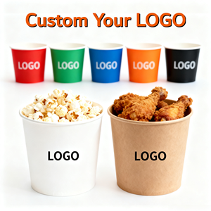 Dùng Một Lần Thân Thiện Với Môi Giấy Bỏng Ngô Xô 24Oz 130Oz Với Nắp Mang Nhãn Hiệu In Ăn Được Cấp Cho Thực Phẩm Đường Phố Bán Buôn - Product Image 3