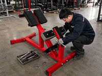 Banc d'hyperextension à 45 degrés, Chaise romaine, Appareil d'extension dorsale, Entraîneur de force du bas du dos et du tronc, Équipement de fitness commercial pour salle de sport