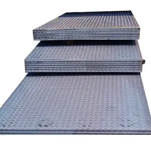 批发工厂优质价格方格碳钢板沟盖带格栅的钢格子板