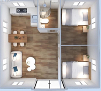 Maison de conteneur de préfabrication maison de conteneur pliable d'approvisionnement du fabricant pour l'application d'appartement