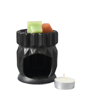 Bougeoir chauffe-plat en céramique de Style nordique intérieur porcelaine brûleur noir huile aromatique décor à la maison diffuseur d'encens intérieur