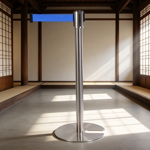 Barrière de sécurité économique avec poteau et corde, avec sangle rétractable pour <span class=keywords><strong>la</strong></span> gestion de foule et <span class=keywords><strong>la</strong></span> sécurité des banques et des bureaux - Product Image 1