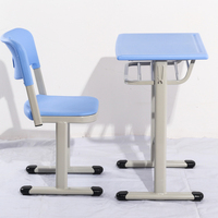 Nouveau design mobilier scolaire table d'étude durable pour enfants salle de classe étudiant bureau unique et chaise