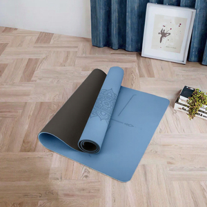 Tapis de <span class=keywords><strong>yoga</strong></span> et de pilates imperméable et antidérapant, longueur 183 cm, ajustement universel, double couleur, 6 mm TPE, avec sac et sangle - Product Image 3