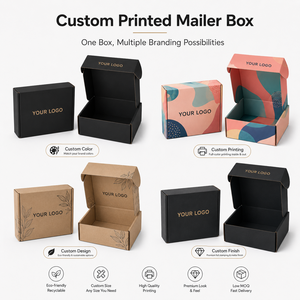 Custom Corrugated Mailer Boxes Simple Minimalist Brand Logo Text Print Customizable Corrugated Board Thickness Eco Recyclable - Product Image 5