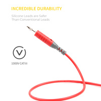 Câble de test ETA4164C, fiche banane standard européenne de 4 mm avec gaine de sécurité, fil en silicone pour instruments