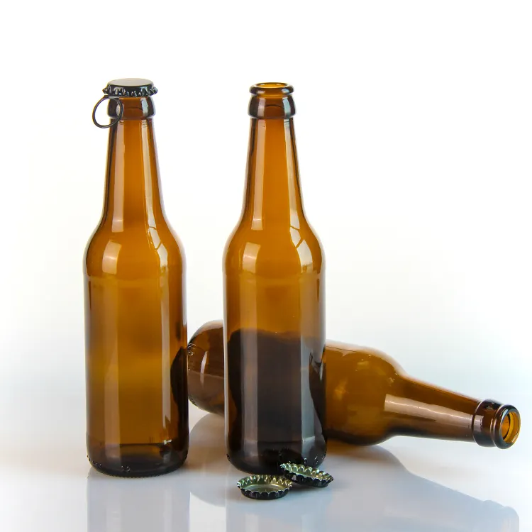 330ml Exportation d'alcool de haute qualité Fabricant de bouteilles de bière en verre allemand