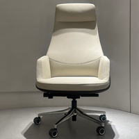 Fauteuil de bureau ergonomique moderne en cuir véritable pour salle de conférence, design contemporain, idéal pour les professionnels (vente en gros)