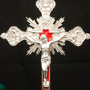 HT nuevo religioso Metal artesanía Iglesia católica Jesús para templos apóstoles crucifijo decoración del hogar Cruz de pie religión regalo - Product Image 5