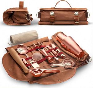 Muestra Gratuita, Juego de Herramientas de Barman Portátiles Profesionales, Kit de Barman de Viaje con Bolsa - Product Image 1