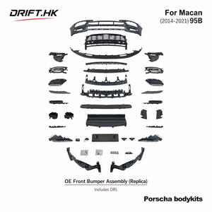 Kit carrosserie aérodynamique pour <span class=keywords><strong>Taycan</strong></span> 9J1 : pare-chocs avant, jupes latérales, diffuseur arrière – Style voiture de sport électrique – Vente en gros - Product Image 2