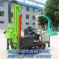 Machine de forage de puits d'eau hydraulique portable pour l'agriculture et la construction, machine de forage de puits d'eau miniature pour l'approvisionnement en eau des villages