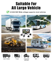 Sistema de Monitoreo para Camiones y Tractores, Cámara de 360 Grados, Seguridad Trasera, Monitor Táctil de 7 Pulgadas, Kit de Grabación de Video, Punto Ciego