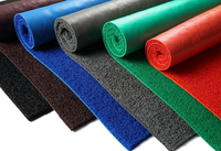 Tapis en PVC antidérapant lavable, design tressé populaire, pour voiture, golf, exercice