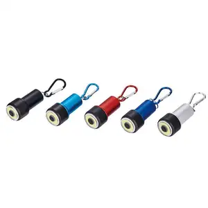 Promozionale di trasporto libero Uso Esterno Su Misura stampa di marchio Mini LED portachiavi torcia elettrica