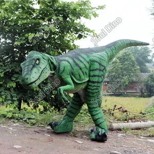 Parco divertimenti Halloween Animatronic Dinosaur Costume Walking Costume a grandezza naturale realistico Velociraptor Dinosaur suit