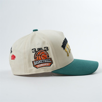 Gorra de Béisbol Estructurada Personalizada, Gorras de Béisbol con Cierre a Presión para Hombre con Logotipo Bordado, Gorras de Béisbol de Algodón de Dos Tonos