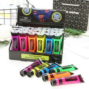 <span class=keywords><strong>Peinture</strong></span> pour le visage et le corps phosphorescente à base d'eau UV néon 10 ml pour enfants, pour Halloween, cosplay, maquillage - Product Image 2