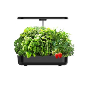 Kit de culture d'herbes aromatiques d'intérieur avec pot auto-arrosant, système de jardinage hydroponique intelligent et portable avec lumière - Product Image 1