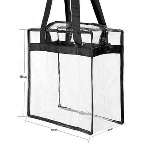 Pochette de maquillage transparente élégante pour femmes, logo personnalisé, trousse de toilette en PVC transparent avec fermeture éclair - Product Image 4