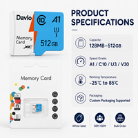 Carte mémoire TF haute vitesse 128 Go pour caméra de surveillance, téléphone, certifiée CE RoHS FCC, OEM ODM, vente en gros, directement de l'usine