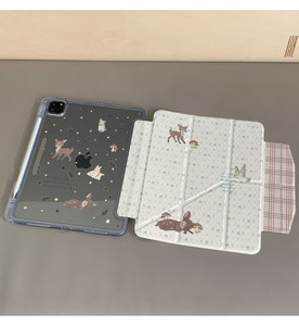 ดีไซน์ลายกวางมุนต์จาคที่น่ารักเหมาะสำหรับไอแพด 11 เจเนอเรชั่นเคสป้องกันทันสมัย ​​Air7anti-drop Pro12.9 - Product Image 1