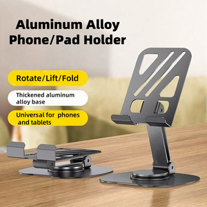 Phổ điện thoại di động máy tính bảng chủ Hợp kim nhôm có thể gập lại máy tính để bàn đứng có thể điều chỉnh chống trượt di động xoay cho nhà - Product Image 4