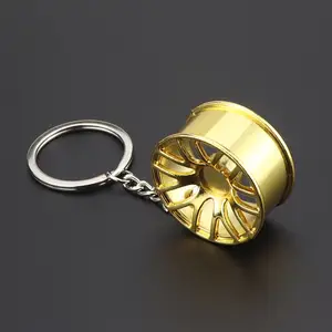 Metal Zinc Alloy Car Wheel Hub Promotional Gift Keyring Keychain