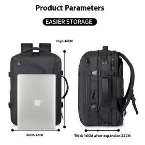 Portable Vacuum Seal Backpack <b>Compression</b> System Expandable Anti-theft Bagpack Back Pack Travel Business Laptop <b>Bag</b> Backpacks - Product Image 6