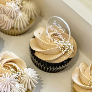 Décoration de gâteau en acrylique « Miel et Douceur » pour anniversaire, mariage, cupcakes et événements festifs - Product Image 4