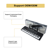 MY MUSIC MY-663 Portable 61-Key Digital Piano Electronic Keyboard Built-In Speaker Lightweight Plastic Body Educational Electric