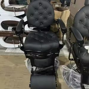 Chaise de barbier vintage - Chaise de coiffure professionnelle réglable pour salons masculins - Product Image 4