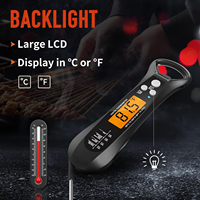 Thermomètre numérique intelligent sans fil à lecture instantanée, étanche, avec arrêt automatique, boîtier en plastique, design pliable pour la cuisson au barbecue
