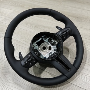 Vente flash pour <span class=keywords><strong>BMW</strong></span> E90 M3 M5 F10 F11 F15 F16 F20 F30 F31 F32 F36 E70 E71 Volant de voiture en cuir noir intégral - Product Image 2