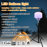 Lumière LED RGB pour ballon OEM ODM, portable, IP65, pour extérieur, jardin, urgence, camping, construction, événementiel, éclairage à 360°