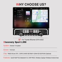 Reproductor Multimedia Navihua con Android Auto, Pantalla Táctil de Audio de 15.6 Pulgadas, Reproductor de DVD para Automóvil con Carplay para Toyota 4Runner 2010-2022